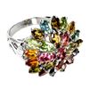 Image 3 : Natural Multi Color Tourmaline  Ring