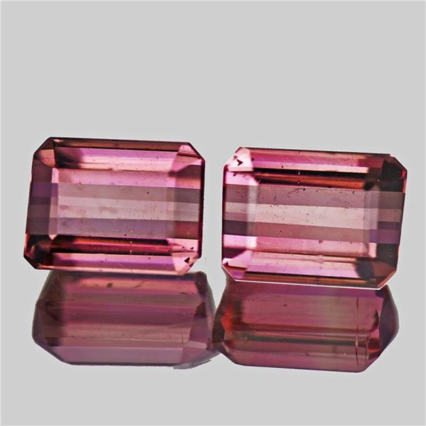 Natural Padparadscha Tourmaline Pair{Flawless-VVS}