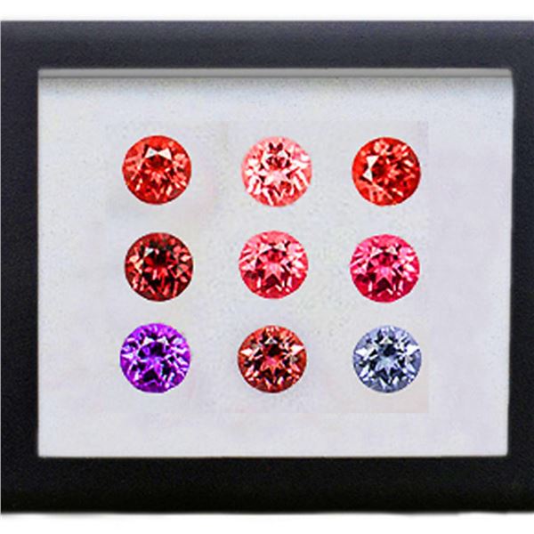 Natural Brilliant Burma Spinels 9 Pcs - VVS