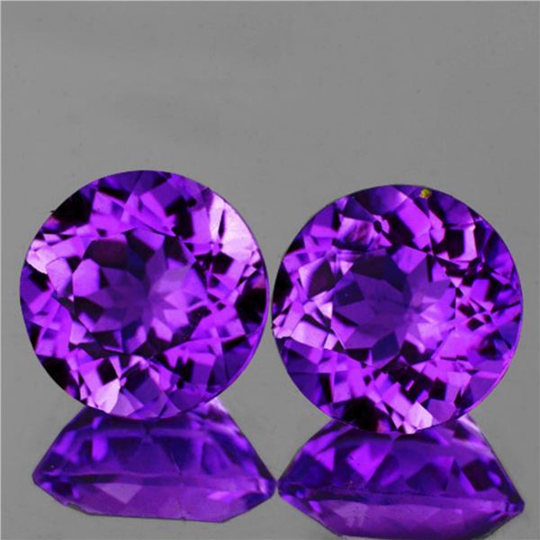 Natural Brilliant Purple Amethyst Pair [Flawless-VVS]