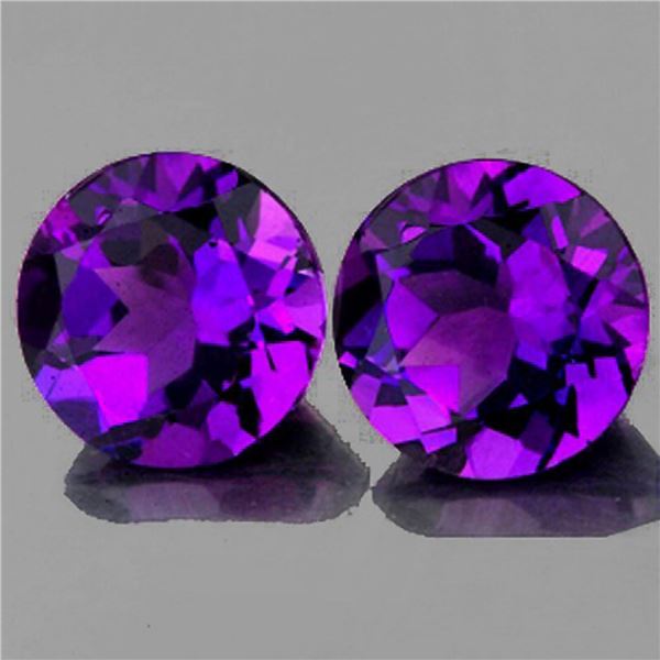 Natural Brilliant Purple Amethyst Pair [Flawless-VVS]