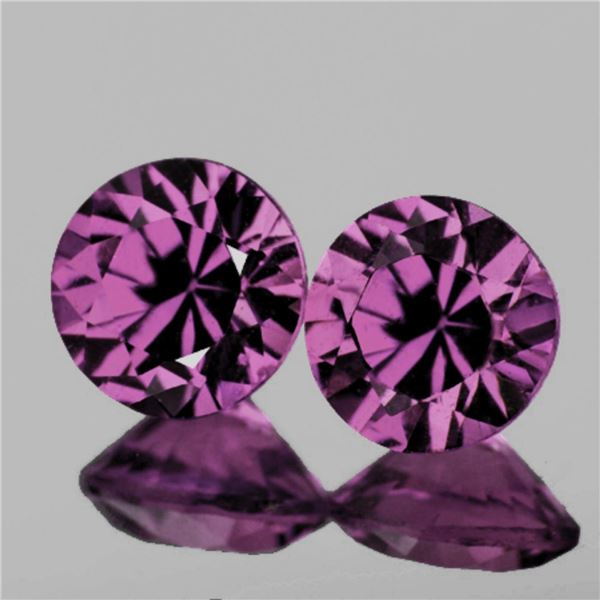 Natural Intense Violet Pink Burma Spinel Pair{Flawless-VVS}