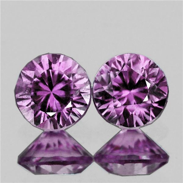 Natural Violet Pink Mahenge Spinel  Pair{Flawless-VVS}