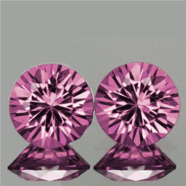 Natural Pink Violet Burma Spinel Pair {Flawless-VVS}