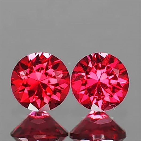 Natural Red Pink Burma Spinel Pair - VVS