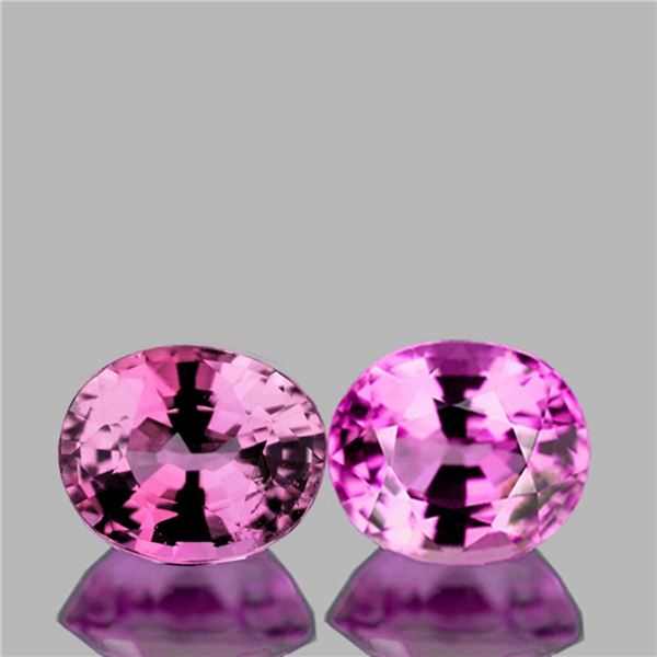 Natural AAA Pink Tourmaline Pair  {Flawless-VVS}