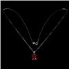 Image 1 : Natural Pigeon Blood Red Octagon Ruby Necklace
