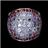 Image 1 : Natural Tanzanite Rhodolite Garnet Ring