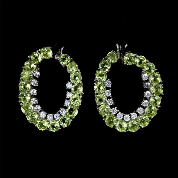 Natural Round Peridot Earrings