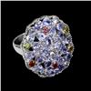 Image 2 : Natural Tanzanite & Tourmaline Ring