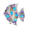 Image 1 : Natural Ethopian Blue Opal & Multi Gems Fish Brooch