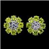 Image 1 : Natural Peridot & Tanzanite Earrings