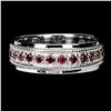 Image 1 : Natural Rhodolite Garnet Eternity Ring