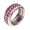 Image 1 : Natural Rhodolite Garnet Eternity Ring