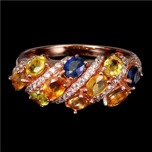 Natural Multi Color Sapphire Ring
