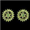 Image 1 : Natural Marquise Peridot & Emerald Earrings