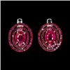 Image 1 : Natural Pigeon Blood Red Ruby Earrings