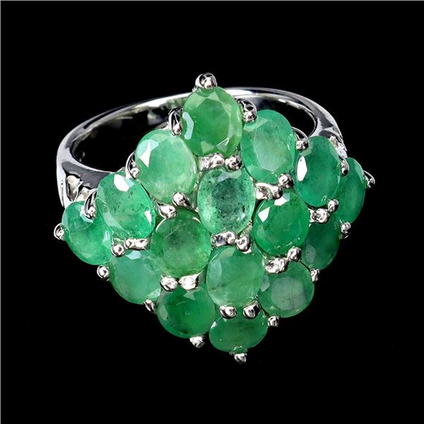 Natural Brazil Green Emerald Ring