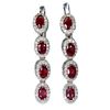 Image 1 : Natural Pigeon Blood Red Ruby Earrings