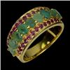 Image 1 : Natural Colombian Emerald & Ruby Ring