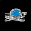 Image 2 : Natural Ethopian Blue Opal Ring