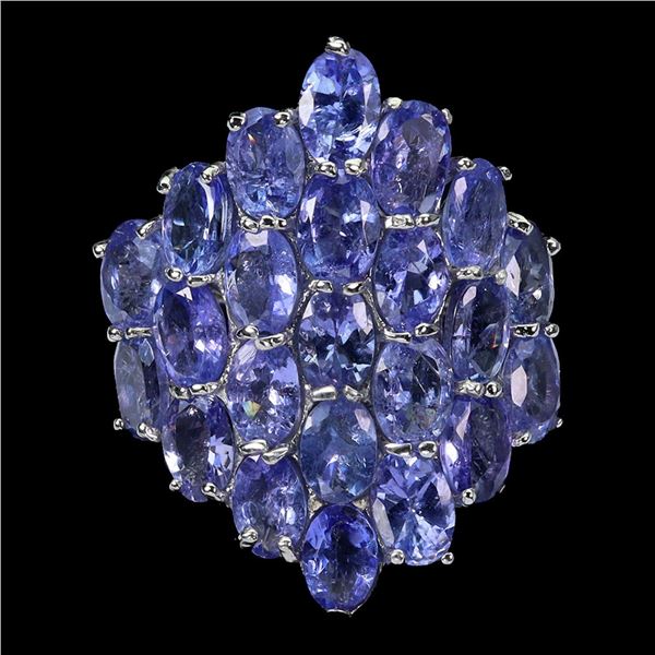 Natural Violet Blue Tanzanite Ring