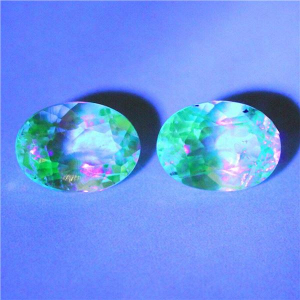 Natural Hyalite Opal Pair  {Flawless-VVS}