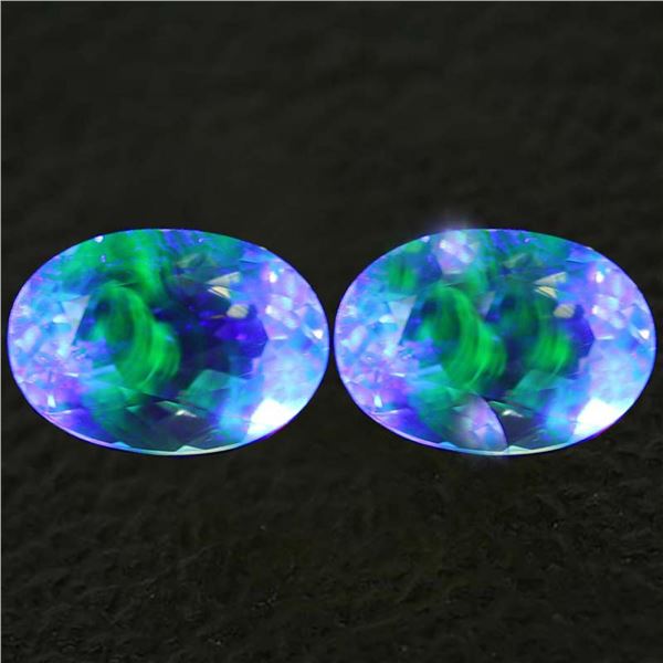 Natural Hyalite Opal Pair{Flawless-VVS}