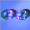 Image 1 : Natural Color Change Hyalite Opal Pair {Flawless-VVS}