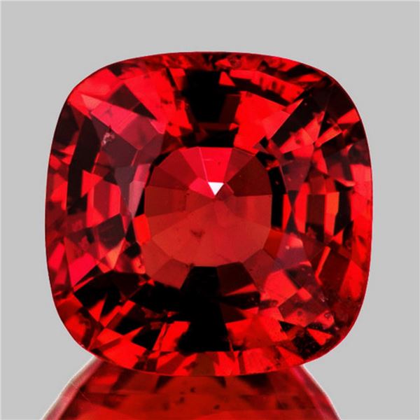 Natural Cushion Red-Orange Sapphire [Flawless-VVS]