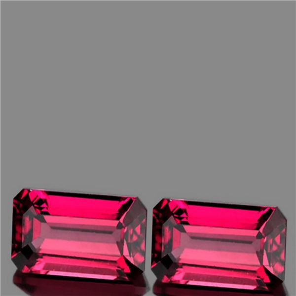 Natural Raspberry Pink Rhodolite Garnet Pair [Flawless-VVS]