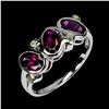 Image 2 : Natural Oval Rhodolite Garnet Ring