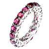 Image 1 : Natural Rhodolite Garnet Eternity Ring