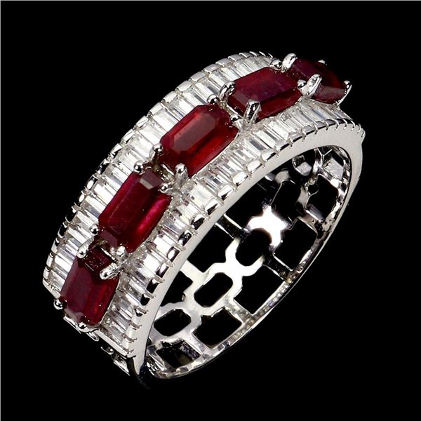 Natural Pigeon Blood Red Ruby Ring