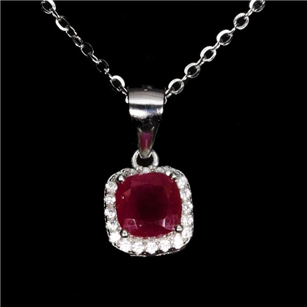 Natural Pigeon Blood Red Ruby Necklace