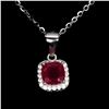 Image 1 : Natural Pigeon Blood Red Ruby Necklace