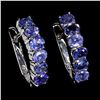 Image 1 : Natural Oval Tanzanite Earrings