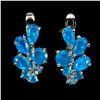 Image 1 : Natural Ethopian Blue Opal Earrings