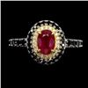 Image 2 : Natural Red Ruby & Spinel Ring