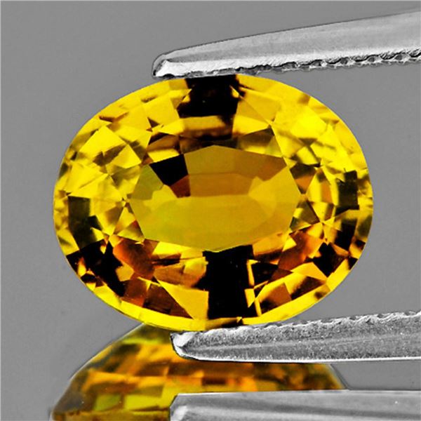 Natural Oval Yellow Sapphire [Flawless-VVS]