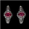 Image 1 : Natural Oval Ruby & Spinel Earrings