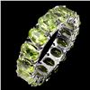 Image 1 : Natural Untreated Peridot Eternity Ring