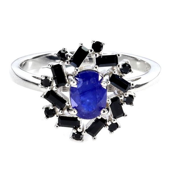 Natural Blue Sapphire & Spinel Ring