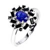 Image 2 : Natural Blue Sapphire & Spinel Ring