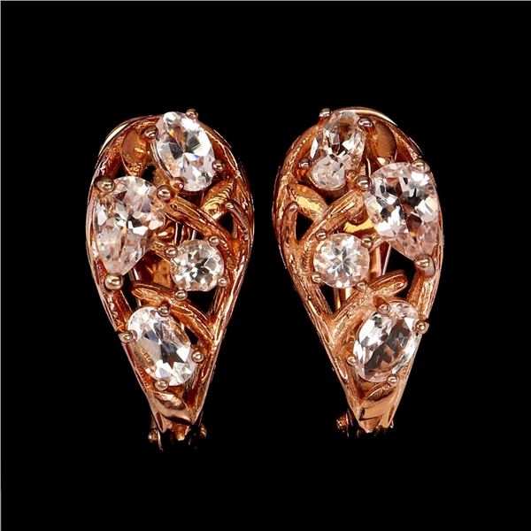 Natural Pear Morganite Earrings