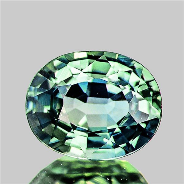 Natural Oval Blue Green Sapphire [Flawless-VVS]