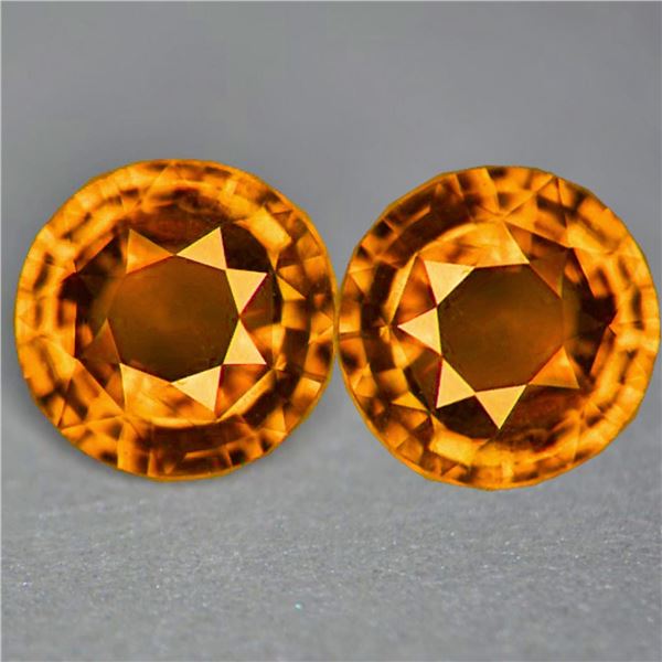Natural Fanta Orange Spessartite Garnet Pair  { VVS }