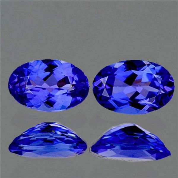Natural Purple/Blue Tanzanite Pair [Flawless-VVS]