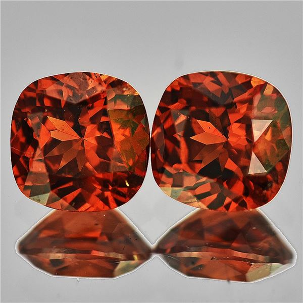 Natural Mandarin Orange Spessartite Garnet Pair - VVS