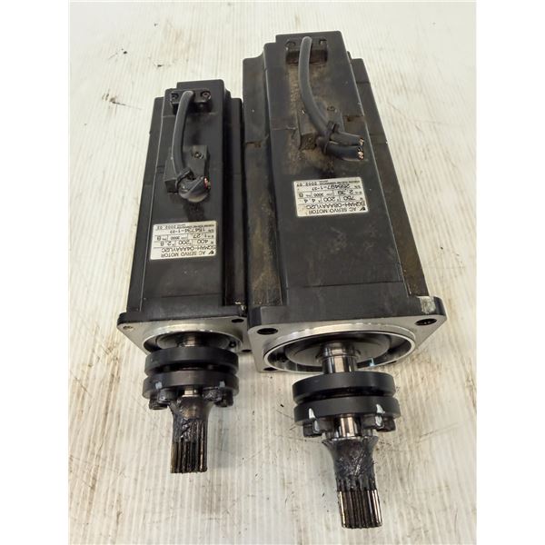 Lot of (2) Yaskawa Servo Motors #SGMAH-04AAAYU2C & #SGMAH-08AAAYU2C